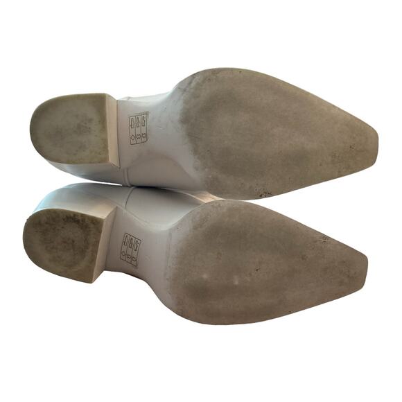 Jeffrey Campbell Cowboy Dagget Western Boots Leather Pointed Toe White Size 6.5 - Picture 10 of 15